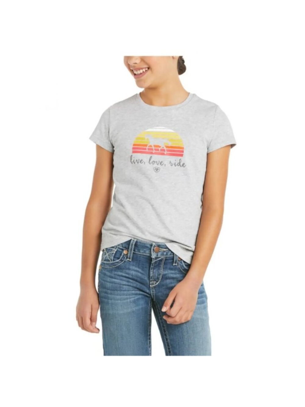 Ariat Youth Live Love Ride Tee, Size 8
